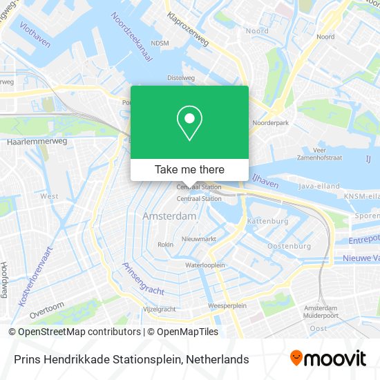 Prins Hendrikkade Stationsplein map