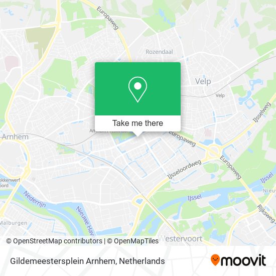 Gildemeestersplein Arnhem map