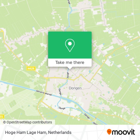 Hoge Ham Lage Ham map