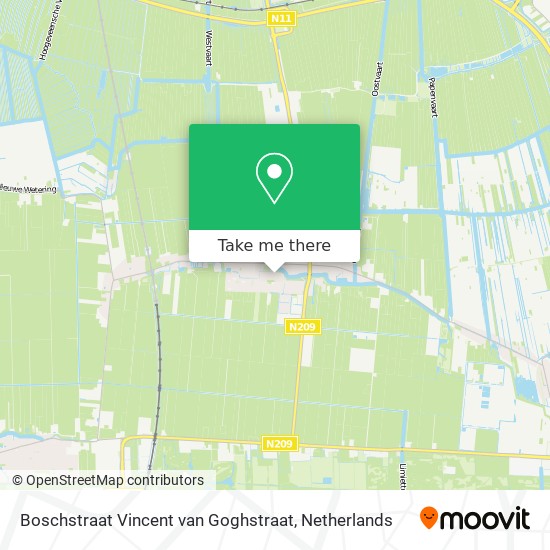 Boschstraat Vincent van Goghstraat map
