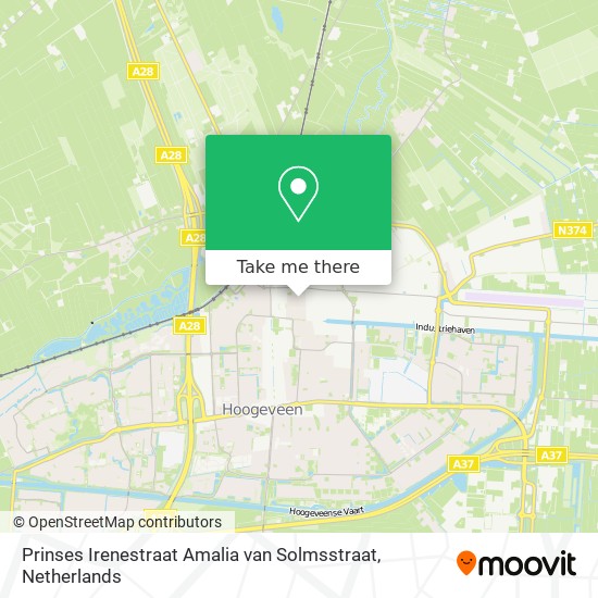 Prinses Irenestraat Amalia van Solmsstraat map