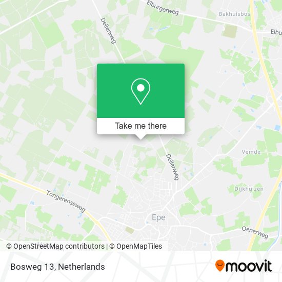 Bosweg 13, 8162 EK Epe map