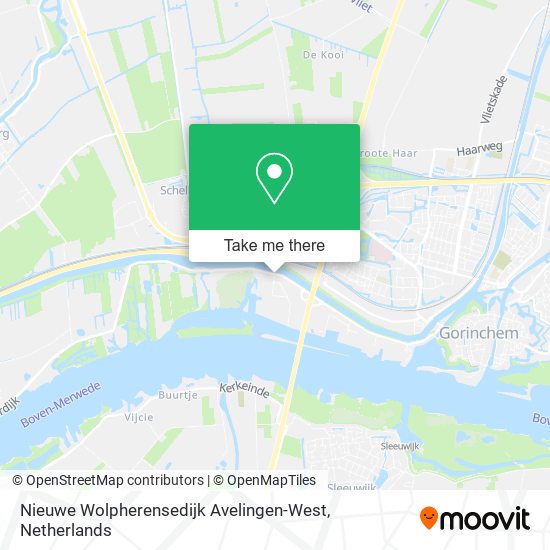 Nieuwe Wolpherensedijk Avelingen-West map