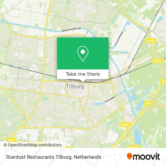 Stardust Restaurants Tilburg map