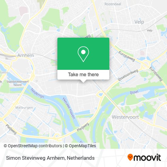 Simon Stevinweg Arnhem map