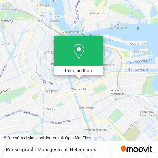 Prinsengracht Manegestraat map