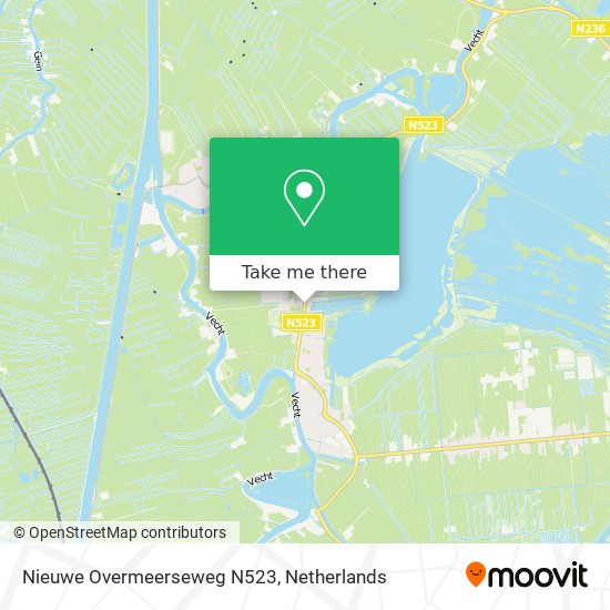 Nieuwe Overmeerseweg N523 map