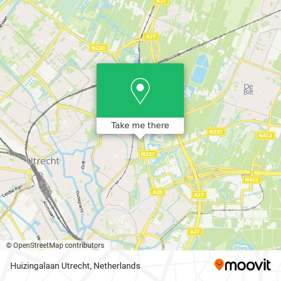 Huizingalaan Utrecht map