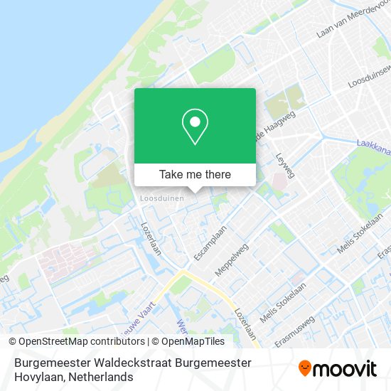 Burgemeester Waldeckstraat Burgemeester Hovylaan map