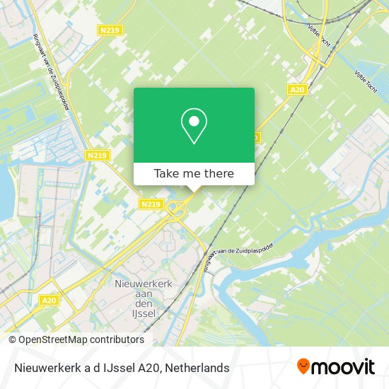 Nieuwerkerk a d IJssel A20 map