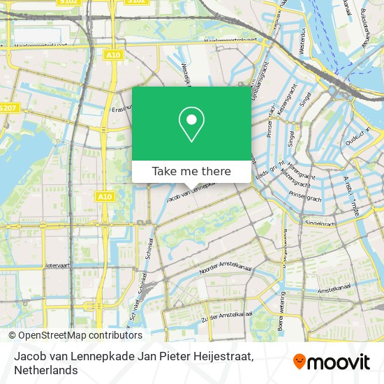 Jacob van Lennepkade Jan Pieter Heijestraat map