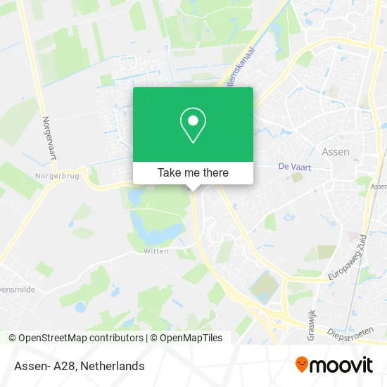 Assen- A28 map