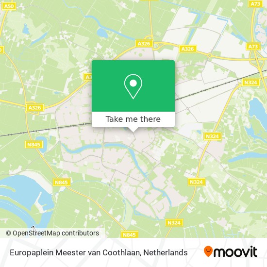 Europaplein Meester van Coothlaan map