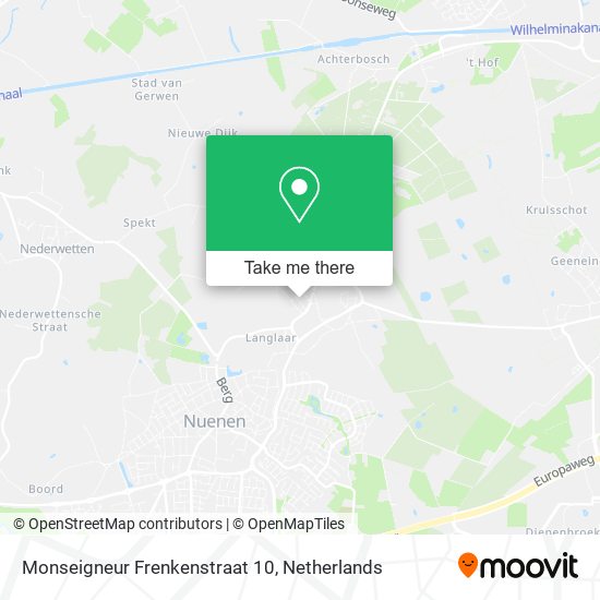 Monseigneur Frenkenstraat 10 map