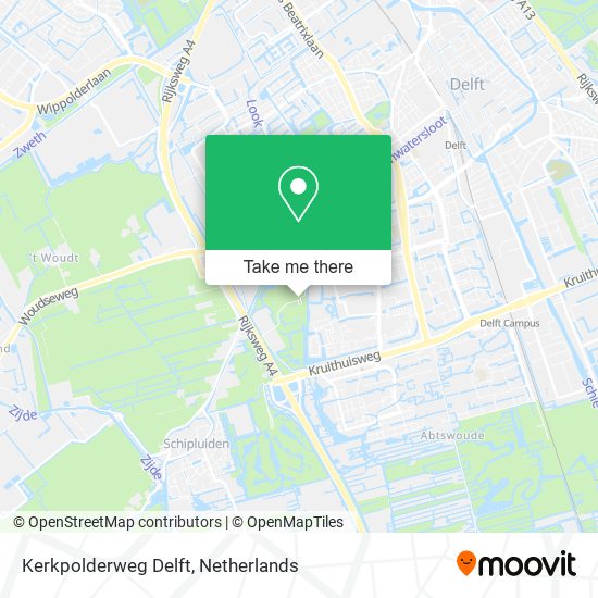 Kerkpolderweg Delft map