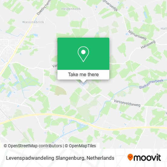 Levenspadwandeling Slangenburg map