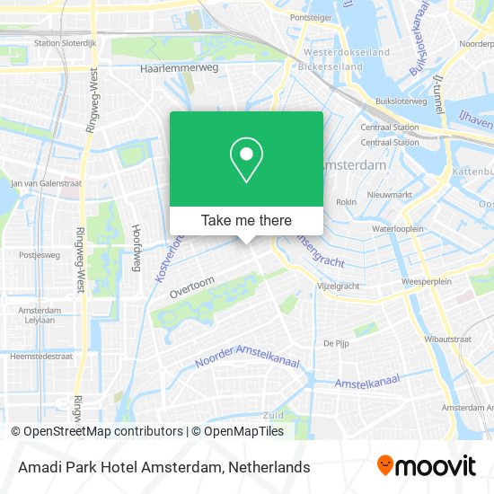 Amadi Park Hotel Amsterdam map