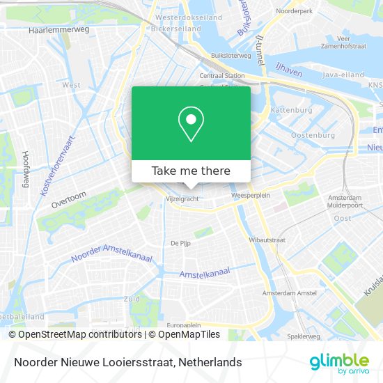 Noorder Nieuwe Looiersstraat Karte