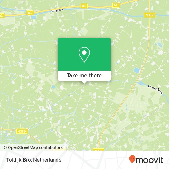 Toldijk Bro, 7245 Laren map
