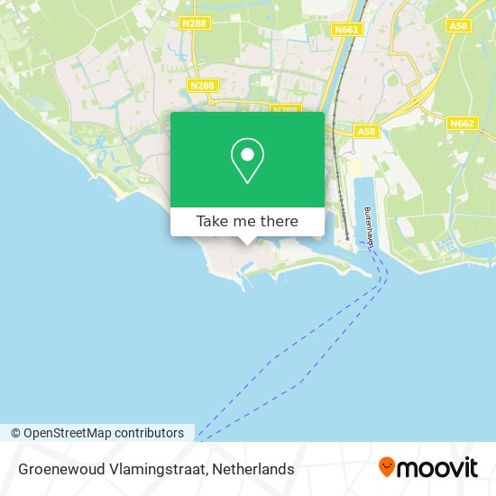 Groenewoud Vlamingstraat map
