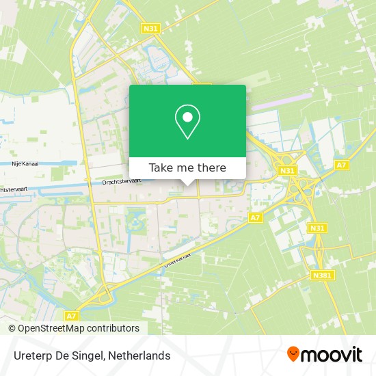 Ureterp De Singel map