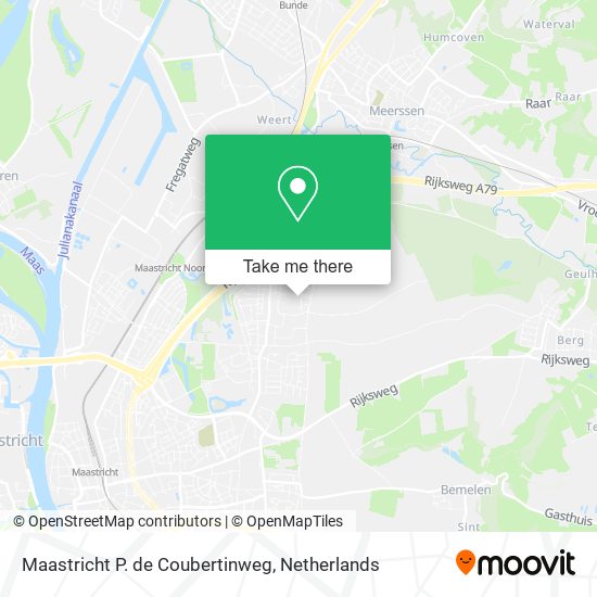 Maastricht P. de Coubertinweg Karte