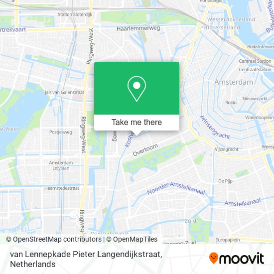 van Lennepkade Pieter Langendijkstraat map