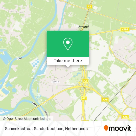 Schineksstraat Sanderboutlaan map