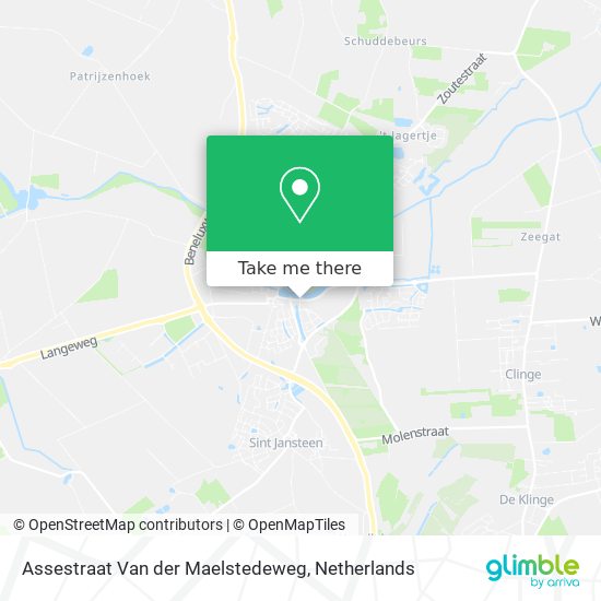 Assestraat Van der Maelstedeweg Karte