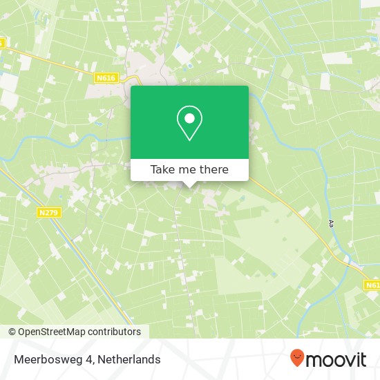 Meerbosweg 4, 5469 PL Erp map