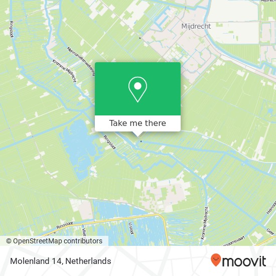 Molenland 14, 3641 PL Mijdrecht map