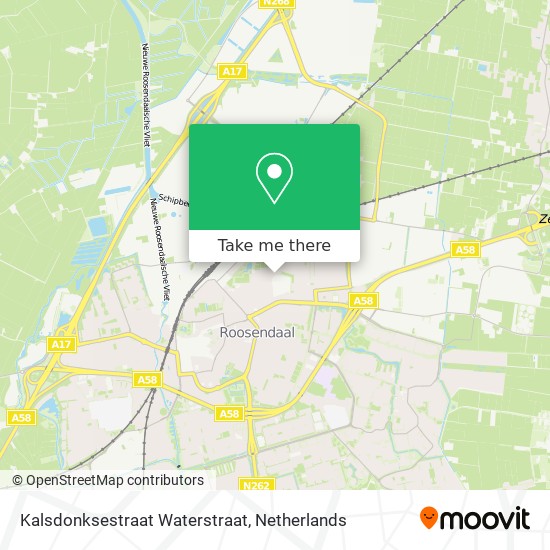 Kalsdonksestraat Waterstraat map