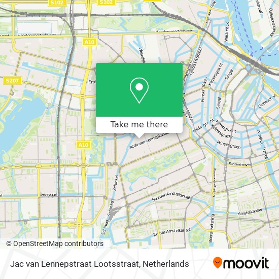 Jac van Lennepstraat Lootsstraat map