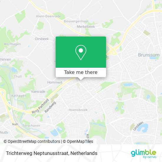 Trichterweg Neptunusstraat map