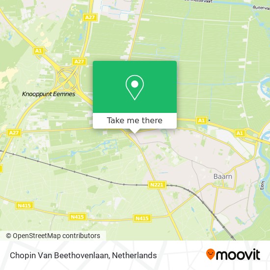 Chopin Van Beethovenlaan map