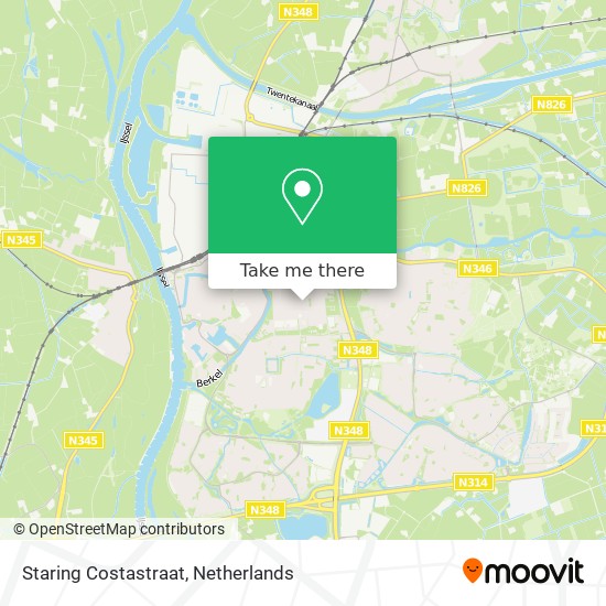 Staring Costastraat map