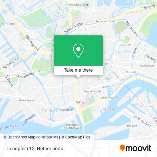 Tiendplein 13 map