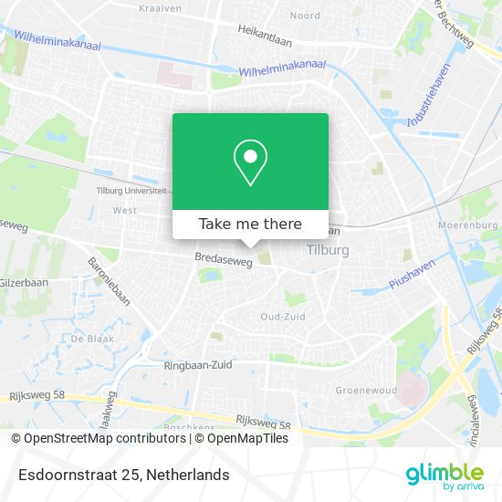 Esdoornstraat 25 Karte