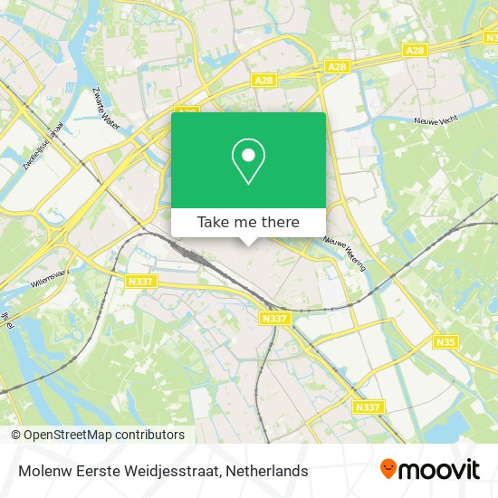 Molenw Eerste Weidjesstraat map