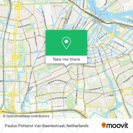 Paulus Potterst Van Baerlestraat map