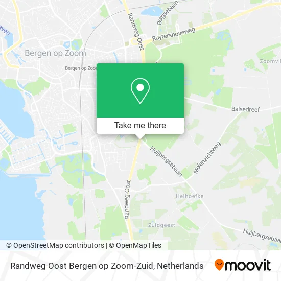 Randweg Oost Bergen op Zoom-Zuid map