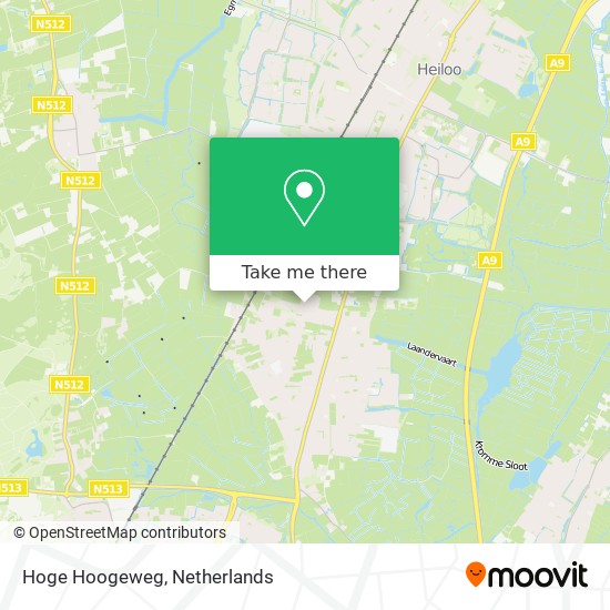 Hoge Hoogeweg map