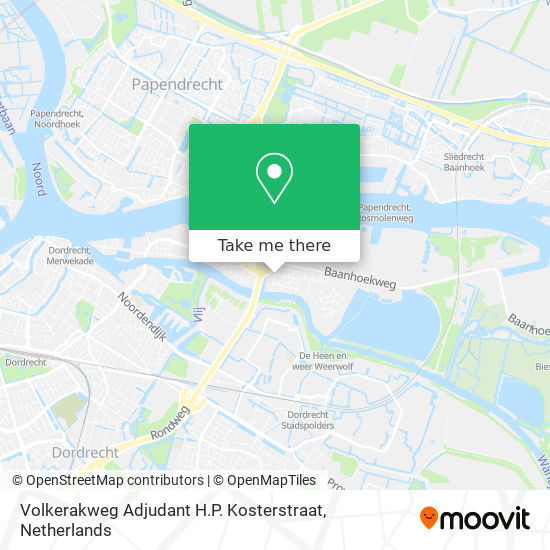 Volkerakweg Adjudant H.P. Kosterstraat map