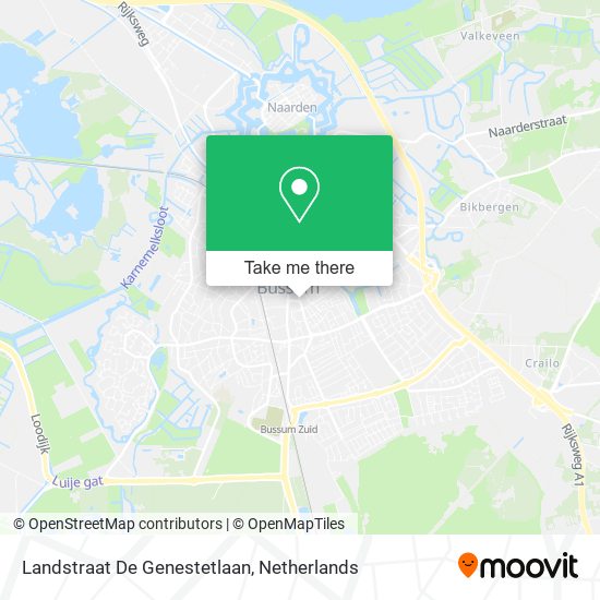 Landstraat De Genestetlaan map
