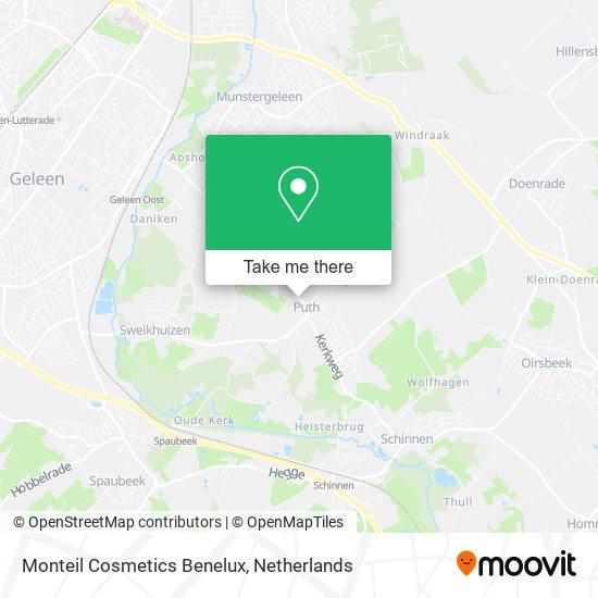 Monteil Cosmetics Benelux map