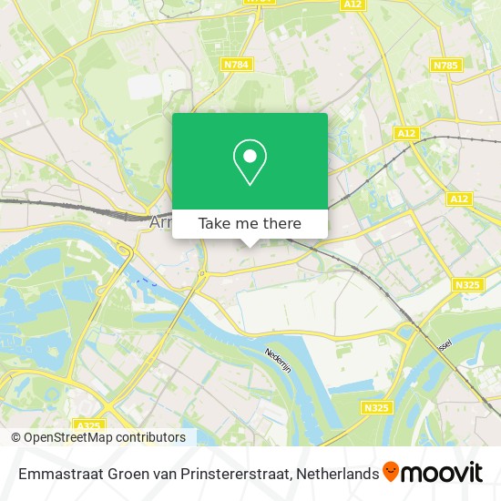 Emmastraat Groen van Prinstererstraat Karte