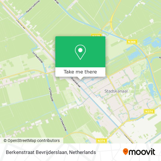 Berkenstraat Bevrijderslaan map