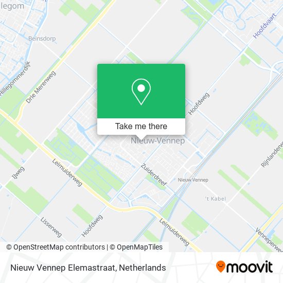 Nieuw Vennep Elemastraat map