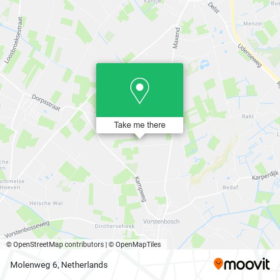 Molenweg 6, 5476 VH Vorstenbosch map