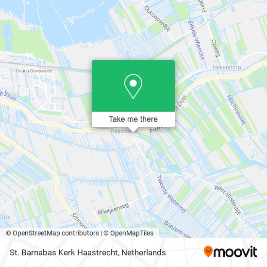 St. Barnabas Kerk Haastrecht map